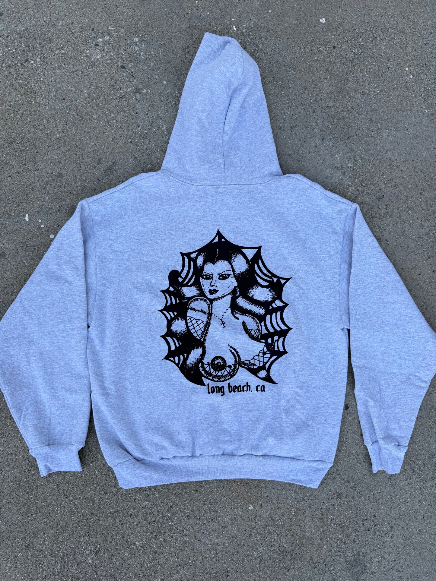 Webbed Lady Hoodie - Heather Grey
