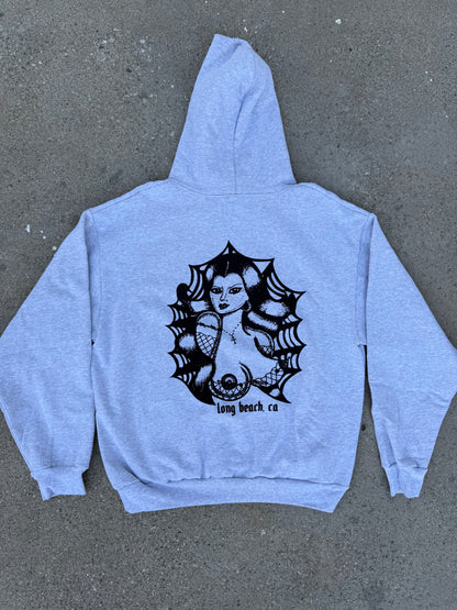 Webbed Lady Hoodie - Heather Grey