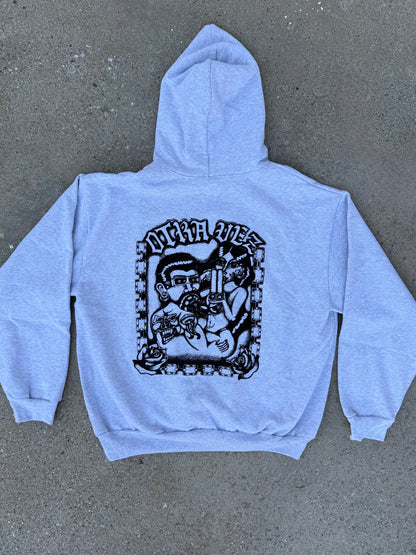 Lovebirds Hoodie - Heather Grey